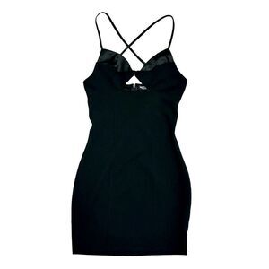 🔴2 for 50🔴 Nasty Gal dress black peephole body con mini dress size 0
